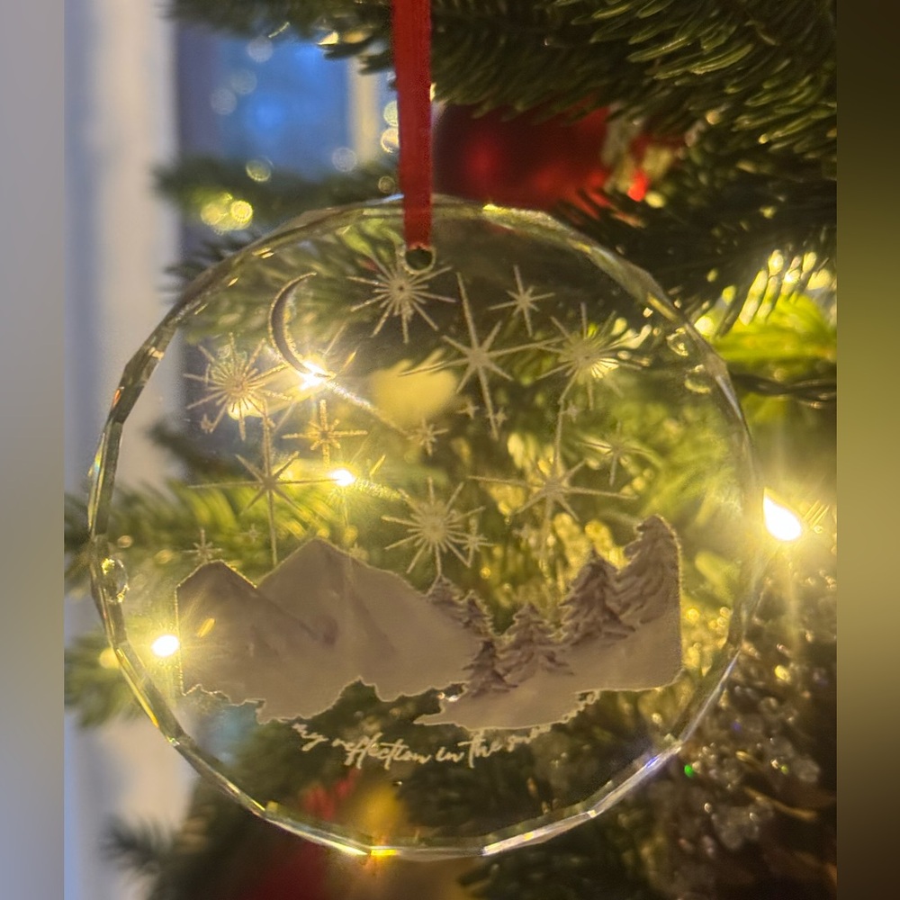 STEVIE NICKS FLEETWOOD MAC LANDSLIDE LYRIC GLASS ORNAMENT